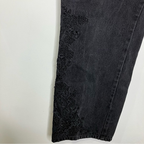 Venezia black jeans with leg embroidery size 20 - Picture 5 of 8